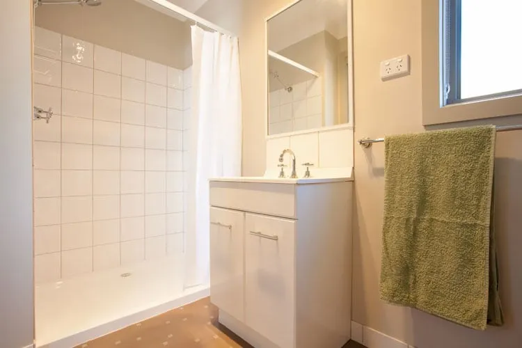 Cabin bathroom with shower